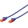 Image de Digitus DK-1617-100/B RJ45 Netwerkkabel, patchkabel CAT 6 U/UTP 10.00 m Blauw Halogeenvrij 1 stuk(s)