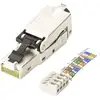 Image de Digitus RJ45 Netwerk Stekkerverbinder CAT 6A, Zonder connectoren [1x LSA, Snijklem, Snelaansluiting - 1x RJ45-stekker, RJ45-stekker 8p8c] Zilver, Staal