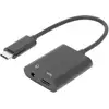 Image de Digitus Audio Adapterkabel [1x USB-C stekker - 2x USB-C bus, Jackplug female 3,5 mm] AK-300400-002-S 20.00 cm Afgeschermd, Afgeschermd (dubbel)