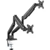 Image de Digitus DA-90395 Tafelbeugel voor monitor Aantal monteerbare displays: 2 Display(s) 38,1 cm (15) - 81,3 cm (32) Zwart Draaibaar, In hoogte verstelbaar,