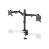 Image de DIGITUS Support d'écran - Pince de table - 2 écrans - Jusqu'à 32 pouces - Jusqu'à 3X 8 kg - VESA 75x75, 100x100 - Noir