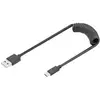 Image de Digitus AK-300430-006-S USB-kabel USB 2.0 USB-A stekker, USB-C stekker 1.00 m Zwart Stekker past op beide manieren, Afgeschermd (dubbel), Flexibel, Spiraalkabel