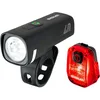 Image de SIGMA Kit d'éclairage LED pour vélo Aura 40/ Hiro 10 | Éclairage avant et arrière à piles | Kit d'éclairage rechargeable résistant aux intempéries avec USB-C