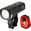 Image de Sigma Aura 50 / Hiro 10 Set Fietsverlichtingsset LED-lamp werkt op batterij werkt op een accu Zwart