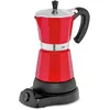 Image de Cilio CLASSICO Cafetière à expresso Aluminium Rouge Ø 11,5 cm Hauteur 25 cm