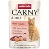 Image de animonda Carny Nourriture humide pour chat au poulet + saumon, 12 sachets (12 x 85 g), nourriture humide sans céréales pour chats adultes avec des ingrédients charnus frais