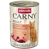 Image de Animonda Carny Nourriture humide pour chats adultes, poulet, dinde + coeur de canard, 6 x 400 g