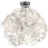 Image de Trio Cromo Leavy R60461001 Plafonnier Nickel Métal Mat Abat-Jour Plastique Blanc 1 x E27