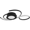 Image de TRIO, Plafonnier, Jive incl. 1 x LED,SMD,36,0 Watt,2700-6000K,4300 Lm. Plastique, Blanc, Corps: Métal, noir mat L:50,0cm, L:45,0cm, H:7,6cm