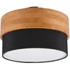 Image de TRIO, Plafonnier, Seasons 2xE14, max.40,0 W Tissu, Noir, Corps: Métal, Nickel mat Ø:30,0cm, H:22,0cm