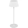 Image de Reality Leuchten Suarez R57706131 Lampe de table LED d'extérieur à batterie en métal blanc mat avec 4 LED 1,5 W, 4 touches tactiles, station de charge