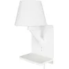 Image de Trio Leuchten Applique murale COMFORT 262670131, Métal blanc mat, Abat-jour blanc, Champ de charge inductif, Prise de charge USB