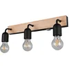 Image de Trio Leuchten Applique de salle de bain ARTURO 284470332, métal noir mat, bois naturel, excl. 3x E27