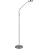 Image de Reality Leuchten Lampadaire LED MORENO R44561107, Métal nickel mat, LED 3 Watt, Batterie avec station de charge, Capteur Variateur, Couleur de la lumière réglable