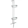 Image de Emco 356600106 System 2 Support de porte avec 2 paniers profonds et raclette de douche Chromé