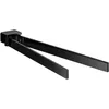 Image de EMCO Loft Porte-serviettes double bras mural pivotant en aluminium de qualité supérieure pour deux serviettes Noir mat