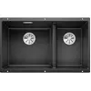Image de BLANCO SUBLINE 430/270-U   Évier de Cuisine Double Sous Plan pour Meubles Bas de 80 cm de Large   SILGRANIT   Gris   523151