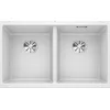 Image de BLANCO SUBLINE 350/350-U   Évier de Cuisine Double Sous Plan pour Meubles Bas de 80 cm de Large   SILGRANIT   Blanc   523578