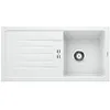 Image de BLANCO FAVUM 45 S Évier de cuisine, 86 x 43,5 cm, en granit SILgranit blanc, type de montage : montage par le haut, réversible, pour armoires inférieures de 45 cm de large, grand bac