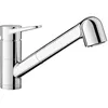 Image de BLANCO WEGA-S-F II Robinet de cuisine en chrome - Haute pression - Avec tuyau extensible - Robinet de fenêtre pour montage devant la fenêtre - Cartouche en céramique - Économie d'eau - 4,8 x 25,9 x