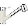Image de BLANCO WEGA-S II blanc/chromé - Haute pression - Avec tuyau extractible - Clapet anti-retour - Cartouche en céramique - Qualité de l'eau sûre et économe en eau