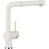 Image de BLANCO LINUS-S Robinet de cuisine en blanc doux - Haute pression - Avec tuyau extensible - Clapet anti-retour - Cartouche en céramique - Qualité d'eau assurée et économie d'eau - 11 x 26,6 x 28,2 cm