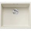 Image de BLANCO SUBLINE 500-U | Évier en granit en silgranit blanc doux | Type de montage : sous-meuble | Pour armoires inférieures de 60 cm de large | Une découpe et une seule fois monté | [53 x 46 x 20,2 cm]
