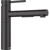 Image de BLANCO ALTA-S II Robinet de cuisine en silgranit noir haute pression avec tuyau extractible clapet anti-retour Cartouche en céramique Qualité d'eau garantie et économie d'eau