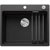 Image de BLANCO ETAGON 6-F, SILGRANIT anthracite, type d'encastrement : affleurant de surface, avec commande d'évacuation, avec accessoires, meuble bas de 60 cm, concept de système bien pensé avec rails ETAGON