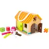 Image de small foot motor skills house  stable  made of wood, motor skills toy with four keys and sockets, from 12 months, 10315