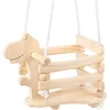 Image de Small Foot 11589 Rex wooden dinosaur swing, sturdy and safe due to a raised border, toy from 18 months