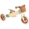 Image de small foot balance bike and tricycle maxi caramel brown, height-adjustable wooden wheel, for children from 12 months, 12498