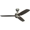 Image de CasaFan Night Flight BN Plafondventilator 65 W (Ø x h) 132 cm x 240 mm Chroom (geborsteld) Met wintermodus, Met afstandsbediening, Lampaanbouw mogelijk
