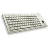 Image de CHERRY G84-4400 Clavier compact avec trackball, disposition européenne (QWERTY), filaire (port PS/2), 2 boutons de souris, commutateurs mécaniques CHERRY ML, gris