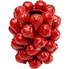 Image de Kare Petit vase design en porcelaine émaillée fait à la main, rouge, fraises, pour décoration, salon, accessoires, 24 x 21 x 21 cm (H x l x P)