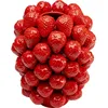 Image de Kare Grand Vase Design Porcelaine Émaillée Faite à Main - Rouge Fraises, Pièce Unique Décoratif Table Salon, Accessoires 30 x 25 x 25 cm
