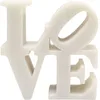 Image de Kare Objet de décoration design Soft Love - Blanc - Accessoire de salon - Pour étagères ou buffets - Décoration de scène - 19 x 19 x 6 cm (H x l x P)