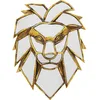 Image de Kare Design Lion Mirror Objet mural, doré, élégant, objet décoratif de chambre, décoration murale, accessoire, motif animal, miroir, salon, couloir, bureau à domicile, 35 x 27 x 5 cm (H x l x P)