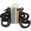 Image de Kare Lot de 2 serre-livres design pieuvre - Noir - Objet décoratif - Motif animal - 18 x 28 x 26 cm