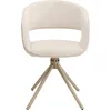 Image de Kare Chaise de salle à manger, pivotante, design Gina Greige, rembourrée, pivotante, pour salle à manger, chambre à coucher, bureau, 80 x 54 x 53 cm