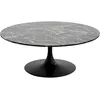 Image de Kare Couchtisch Schickeria Marmor Table Basse, Acier allié Panneau de Fibres, Noir, 42x110x110