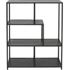 Image de Kare Loftie Étagère design ouverte avec étagère en acier, pour salon, chambre à coucher, couloir, 100 x 77 x 30 cm (H x l x P)