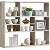 Image de FMD Moebel 269-001 Mika Etagère Murale avec 9 Compartiments Bois Chêne Sable 90 x 16 x 78,5 cm