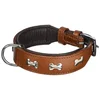 Image de Nobby Collier pour Chien Cerro Cuir Brun Clair et Foncé 40 cm X 30 mm