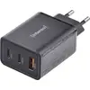 Image de Intenso W65ACC GaN USB-oplader 65 W 1x USB-A, 2x USB-C Zwart Binnen GaN, USB Power Delivery (USB-PD)