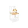 Image de PINOLINO Chaise Fenna en bois massif, hauteur d'assise 29 cm, pour enfants de 2 à 7 ans, laqué blanc et transparent