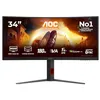 Image de AOC CU34G4CA Moniteur 34" 180Hz Panneau Fast VA, 1ms GTG, HDR400, Adaptive Sync, Hauteur réglable, (3440x1440 HDMI 2x 2.0 DP 1x 1.4 USB Hub) Noir