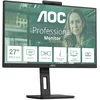 Image de AOC Q27P3QW Moniteur QHD 27 ", webcam 2 MP, hauteur réglable, haut-parleur (2560 x 1440, 75 Hz, HDMI, DisplayPort, hub USB) Noir