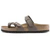 Image de Birkenstock Mayari Tongs pour femme, Marron (Mocca Nubuk), 44 EU Estrecho