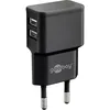 Image de Chargeur USB 12 W, 2 ports USB-A, adaptateur de charge pour iPhone, Samsung, écouteurs, montre intelligente, chargeur de voyage, noir - 44951